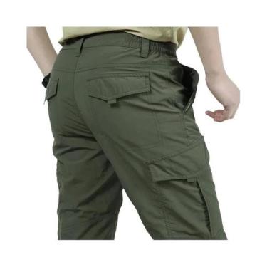 Imagem de Calças Cargo Táticas Impermeáveis Masculinas Com Múltiplos Bolsos, Res
