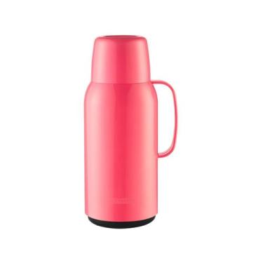Imagem de Garrafa Térmica Plástica Amar Vermelha 1L Termic Sanremo, 1L, Rosa