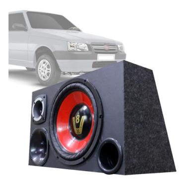 Imagem de Caixa Som Automotivo Trio Completa Subwoofer Para Fiat Uno - OESTESOM,