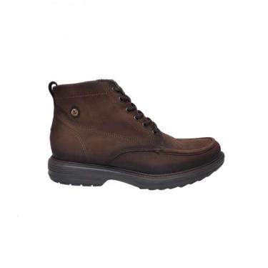 Imagem de Coturno em Couro Casual Masculino Pegada 181803, Marrom, 41