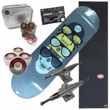 Imagem de Skate Completo PRO Shape SHOCK Maple Canadense 8.75, 8.75, Cinza