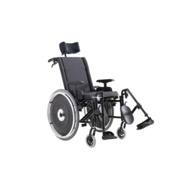 Imagem de Cadeira de Rodas AVD Alumínio AVD Reclinável 48 CM Preta - Ortobras