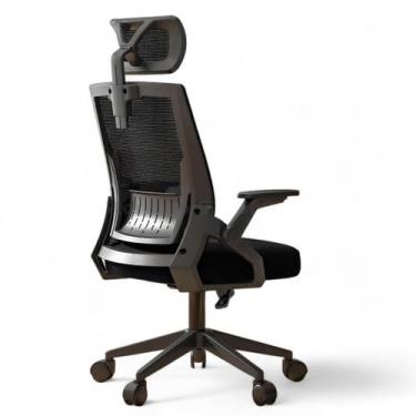 Imagem de Cadeira Escritorio Ergonomica Giratória e com Altura Ajustavel METALRE