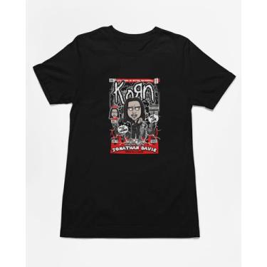 Imagem de Camiseta Poster Pop Style Inspiração KORN Estampa DTF 100% Algodão Pre