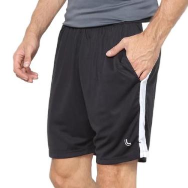 Imagem de Shorts Esportivo Masculino Lupo Runner 76350-002, Preto, Branco, GG
