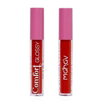 Imagem de Gloss labial comfort glossy cor vermelho arrasany mahav