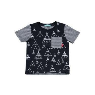 Imagem de Camiseta Infantil Menino Kiki, Preto, 1