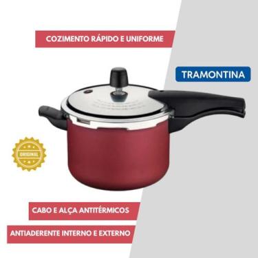 Imagem de Panela De Pressão Tramontina Antiaderente Vancouver 4,5l, Vermelho