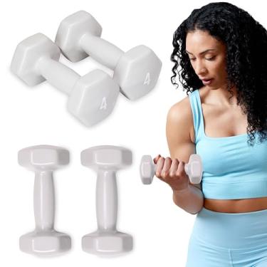 Imagem de Halter revestido SPRI, 1,8 kg, cinza, pacote com 2