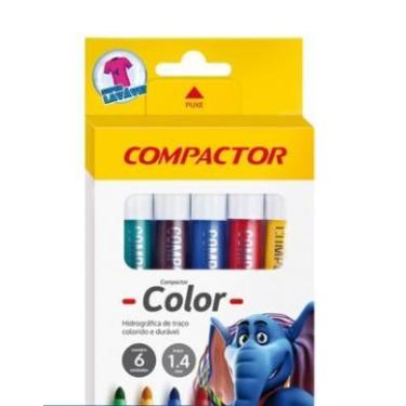 Imagem de Caneta Hidrográfica Color Compactor 6 Cores  - neo pen