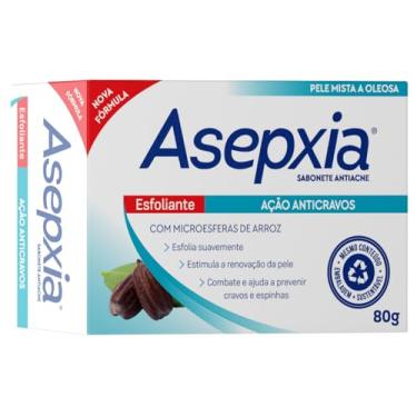 Imagem de Asepxia Sabonete Facial Esfoliante 80g - Antiacne, Cravos e Oleosidade