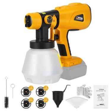 Imagem de Pistola de Pintura Sem Fio WaxPar 200W com Motor Brushless e Reservató