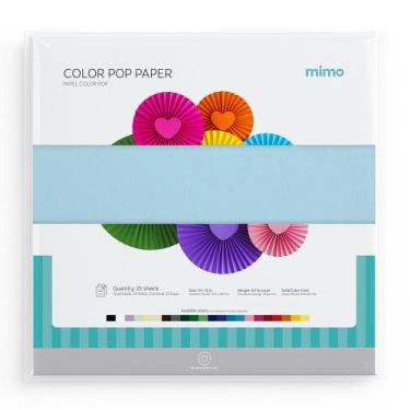 Imagem de Papel Color Pop Azul Água Mimo - 30,5 x 30,5 cm - 180 gr - 25 unds