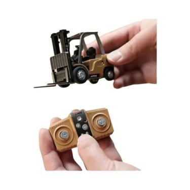 Imagem de Mini Escavadeira De Liga Metálica RC 1/64 Com Controle Remoto, Brinque