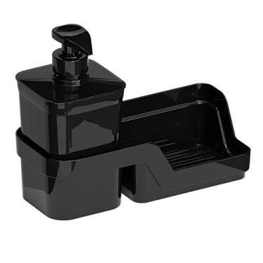 Imagem de Porta Detergente e Esponja 500ml Flat Preto 500ml Nitron, Preto