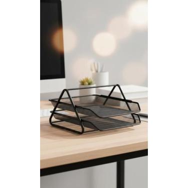 Imagem de Organizador De Mesa 2 Bandejas Em Metal Para Documentos - Congratulati