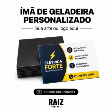 Imagem de 100 Ímãs de Geladeira Personalizados com Sua Arte - Raiz Print