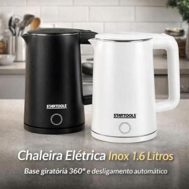 Imagem de Chaleira Elétrica Jarra Design 1,9 Litros Inox - Startools, Preto, 220