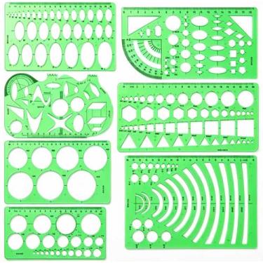 Imagem de SenseYo Kit com 7 Moldes de Desenho Geométrico em Plástico