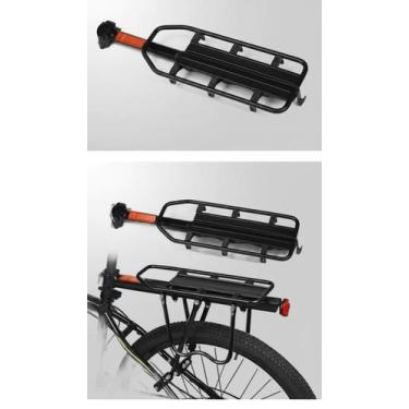 Imagem de Bagageiro Traseiro p/ Bike Alumínio Regulável 26 a 29 - Congratulation
