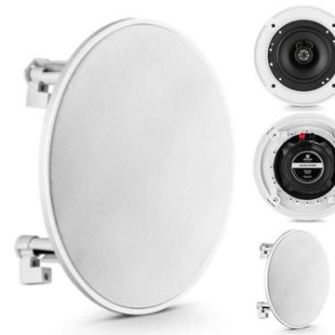 Imagem de Caixa Frahm 6CX 50w rms Gesso Branca Redonda( Par )