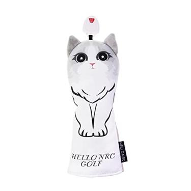 Imagem de Fancyes Protetor de cabeça de de golfe Protetor de cabeça de padrão de gato com estojo de de tacos anti-arranhões nº, UT