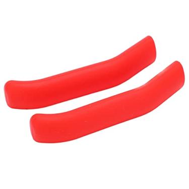 Imagem de Capa de silicone para guidão antiderrapante, capa de silicone para alça de scooter à prova d'água para várias scooters elétricas com freio de mão para M365(vermelho)