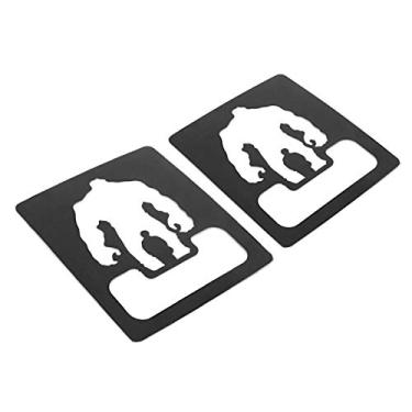 Imagem de Qiilu Capa para farol traseiro para Jeep Wrangler, protetor de metal, acessórios de proteção de luz traseira, protetor de luz traseira, protetor de luz traseira, capa de luz de freio, capa de luz traseira, luz traseira