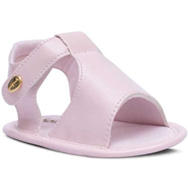 Imagem de Sandália Bebê Feminina Batizado Sapato Recém-nascido 01.14 (Rosa, BR, Bebê, Alfa, P)