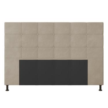 Imagem de Cabeceira Cama Box Queen 160cm Suede Bege
