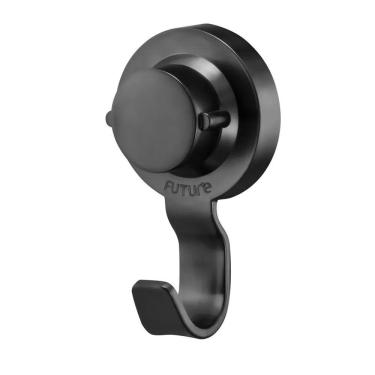 Imagem de Cabide Gancho Multiuso com Ventosa Preto Praticità Utile Future