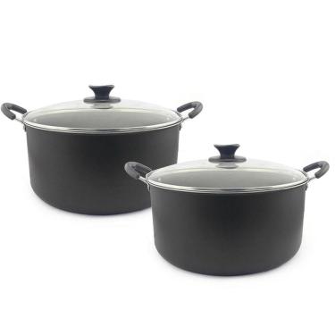 Imagem de Kit 2 Caçarolas Grande Dona Chefa Anti Aderente 24Cm E 26Cm