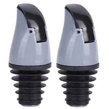 Imagem de Bico de ¨®leo para dispensador de ¨®leo,2 pe?as garrafa de ¨®leo bico despejo rolha ABS silicone pourer bico rolha para vinho molho de soja garrafas de vinagre acess¨®rio de cozinha(Gray), Derramad