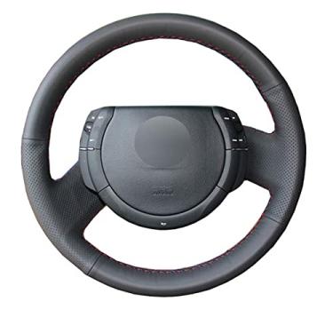 Imagem de MIVLA Cobertura de volante costurada à mão de couro, para Citroen Triumph C4 2005 2006 2007 2008 2009 2010 Acessórios interiores automotivos