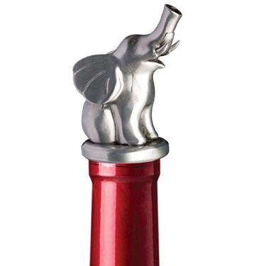 Imagem de Aço Inoxidável Jarra de Aço para Aerador de Vinho – Bico de Decantador Deluxe para Vinho Robusto Vermelho e Branco – Despeje Amore Garrafa/Parafuso e Difusor de Ar da Chris's Stuff, Elephant