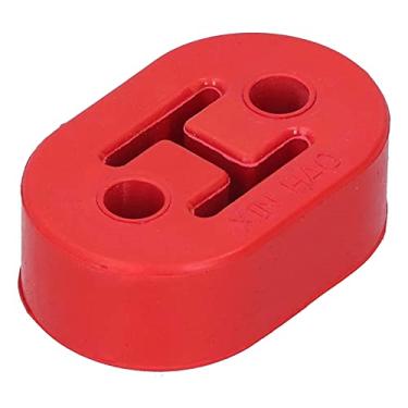 Imagem de Acessórios universais para tubos de escapamento de automóvel, 2 furos, cabide de silenciador de poliuretano à prova de oscilação para tubo de exaustão (vermelho)