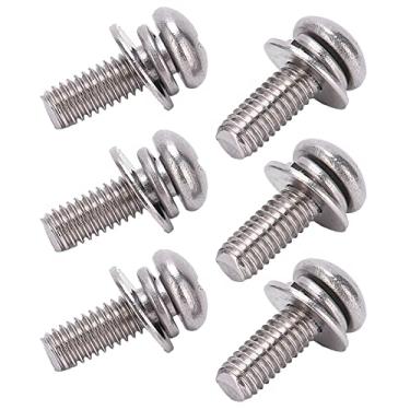 Imagem de 100 peças de parafusos de cabeça cilíndrica cruzada com arruelas planas parafusos de aço roscado porcas