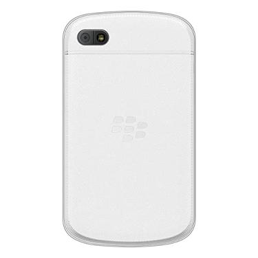 Imagem de Capa para BlackBerry Q10, capa traseira de TPU macio à prova de choque, silicone antiimpressões digitais, capa protetora de corpo inteiro para BlackBerry Q10 (3,10 polegadas) (branca)
