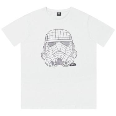 Imagem de Camiseta Adulto Masculina Stormtrooper Star Wars Branca- - Fakini