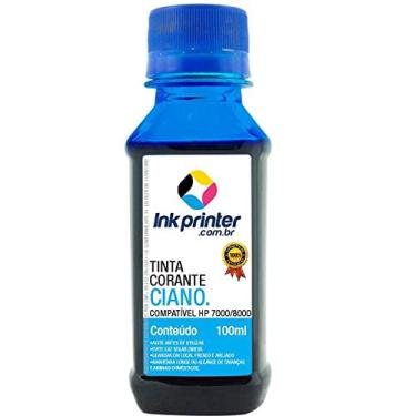 Imagem de Tinta Corante Inkprinter Ciano para Hp Série 7000, 8000 (100ml)