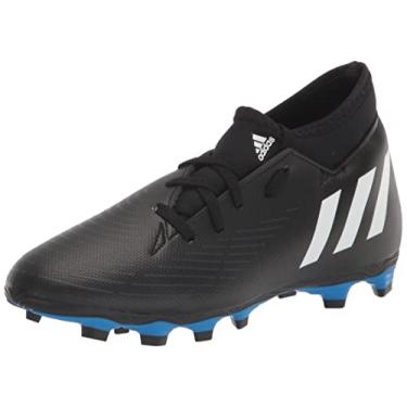 Imagem de adidas Tênis de futebol unissex infantil Edge.4 predador flexível chão, Preto/Branco/Team Dark Grey (estoque), 3 Little Kid