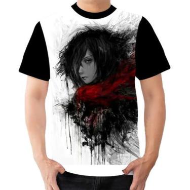 Imagem de Camiseta Camisa Personalizada Mikasa Ackerman Aot 9 - Dias No Estilo