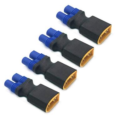 Imagem de FLY RC 4 pçs adaptador fêmea XT60 para macho EC5, adaptador de conector fêmea XT60 para macho EC5 sem fios conectores de bateria RC LiPo (EC5 para fêmea XT60) FLY RC -0010210