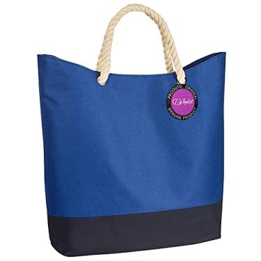 Imagem de Sacola Ecobag em Poliéster e Alça de Corda Sea TopGet (Azul)