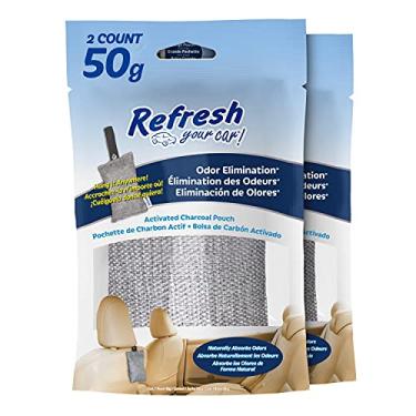 Imagem de Refresh Your Car Purificador de ar e desodorizante para carro, eliminador de odor, sacos desodorizantes de carvão vegetal, conjunto de 2, sem fragrância