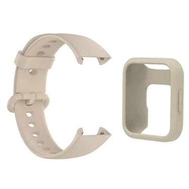 Imagem de Pulseira + capa protetora compatível com Redmi Mi Watch 2 Lite Cor: Marrom Claro