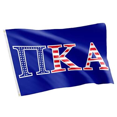 Imagem de Pi Kappa Alpha Pike bandeira de fraternidade com estampa dos EUA 3 pés x 5 pés decoração de placa banner (bandeira - EUA)
