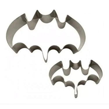 Imagem de Cortador Batman Inox - Biscoito, Pasta Americana - 2 Peças
