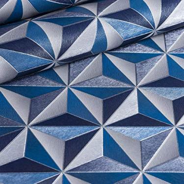 Imagem de Papel De Parede Importado Vinílico Lavável Alto Relevo Texturizado (8402-3D Azul Oceano)