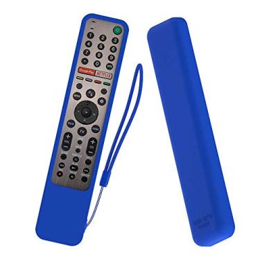 Imagem de SIKAI Capa protetora de silicone para controle remoto Sony Voice Remote de Smart TV Sony RMF-TX600U e RMF-TX500E, à prova de impactos, antiderrapante, não causa irritações à pele, contra sujeira, com alça de mão
